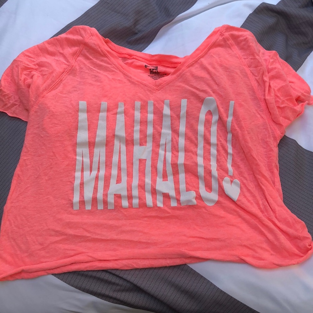 Bright pink crop top!